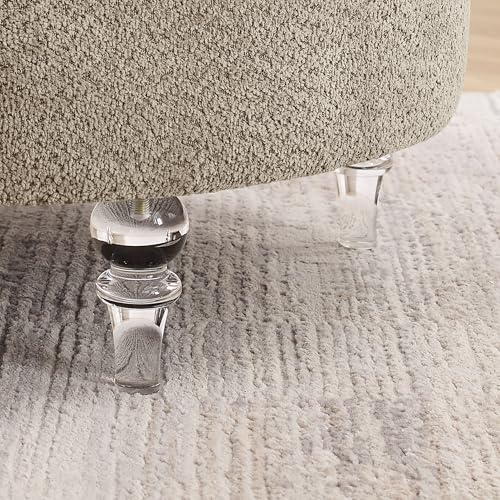 Modern-Armless-Accent-Chair-Modern-Slipper-Chair-Living-Room-Chairs-with-Acrylic-Legs-Makeup-Vanity-Chair-Boucle-Comfy-Upholstered-Accent-Chairs-for-Bedroom-Reading-Room-Reception-Apartments Modern Armless Accent Chair Modern Slipper Chair Living Room Chairs with Acrylic Legs Makeup Vanity Chair Boucle Comfy Upholstered Accent Chairs for Bedroom Reading Room Reception Apartments