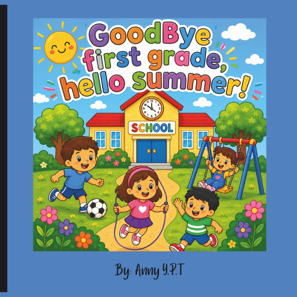 GoodBye first grade , Hello summer!: A Fun Summer Coloring Book for Boys and Girls Ages 5–8 Featuring School Memories, Outdoor Adventures, Activities, and End-of-Year Fun