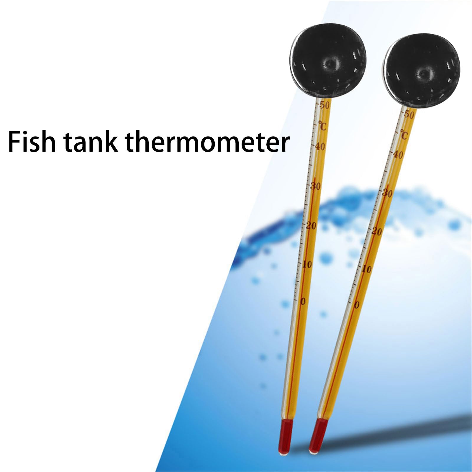 Lily Brown Internal Fish Tank Easy-to-Read Sucking Cup Thermometer Aquarium Thermometer Thermograph Accurate Thermometer Aquarium Thermometer
