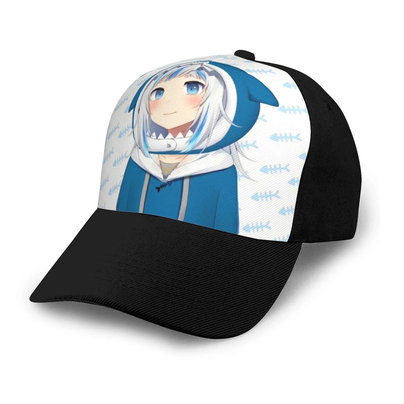 BITELF Gawr Gura Baseball Cap Hip Hop Athletic Curved Brim
