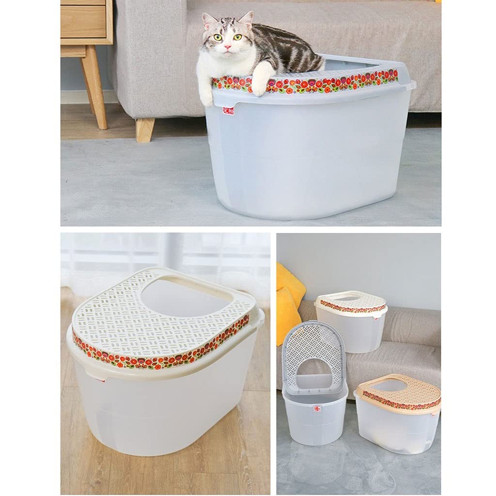 Lettiera per Gatti Cat Letter Box Cat Approfittata a prova di spruzzi completamente recintata Top-in GAT SEMI-AD ADSATIZZATA for GATTO ADATTO for GATTI DOVATI 20 KG Toilette per Gatti ( Color : A )