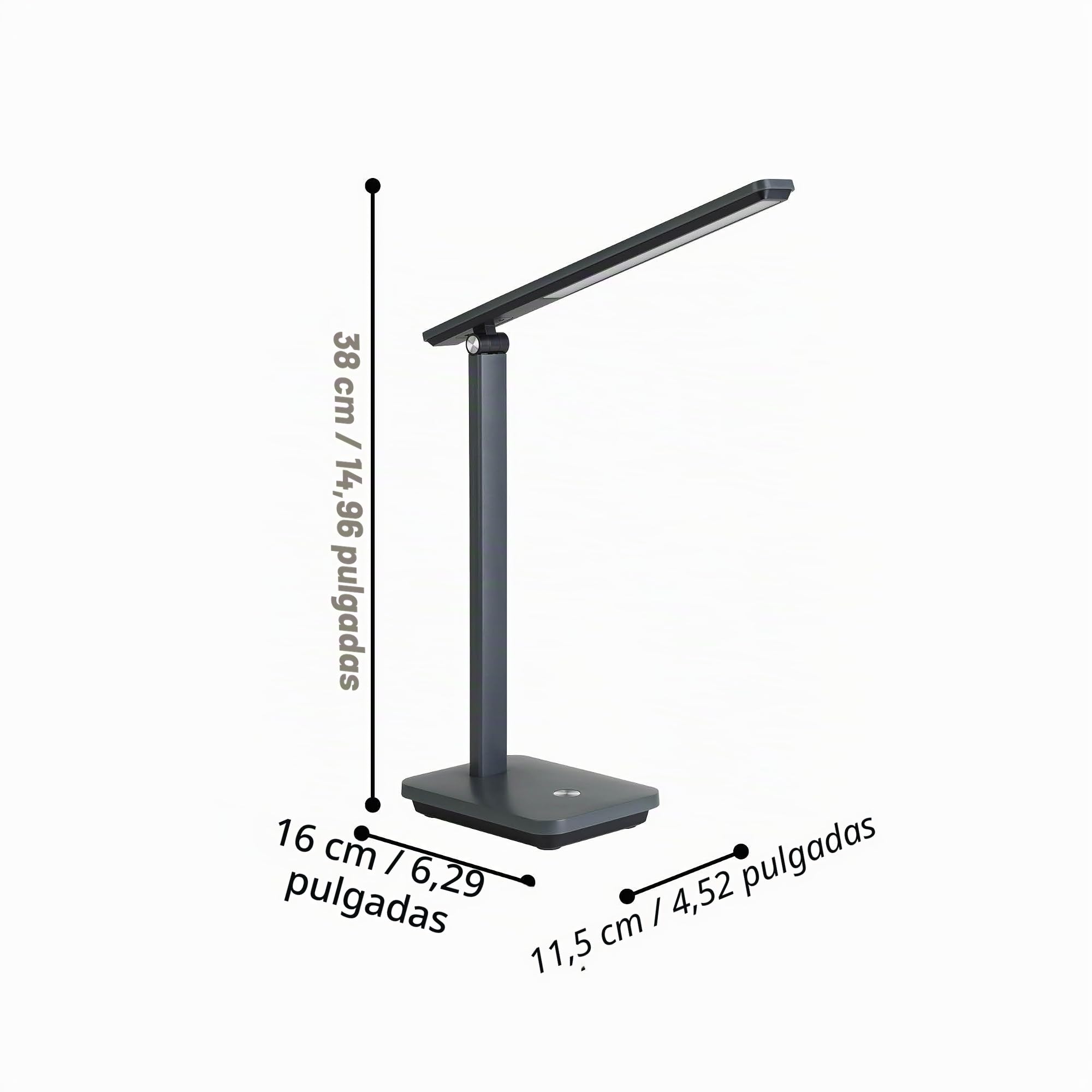 EGLO Iniesta Lámpara de mesa led recargable, lámpara táctil y regulable