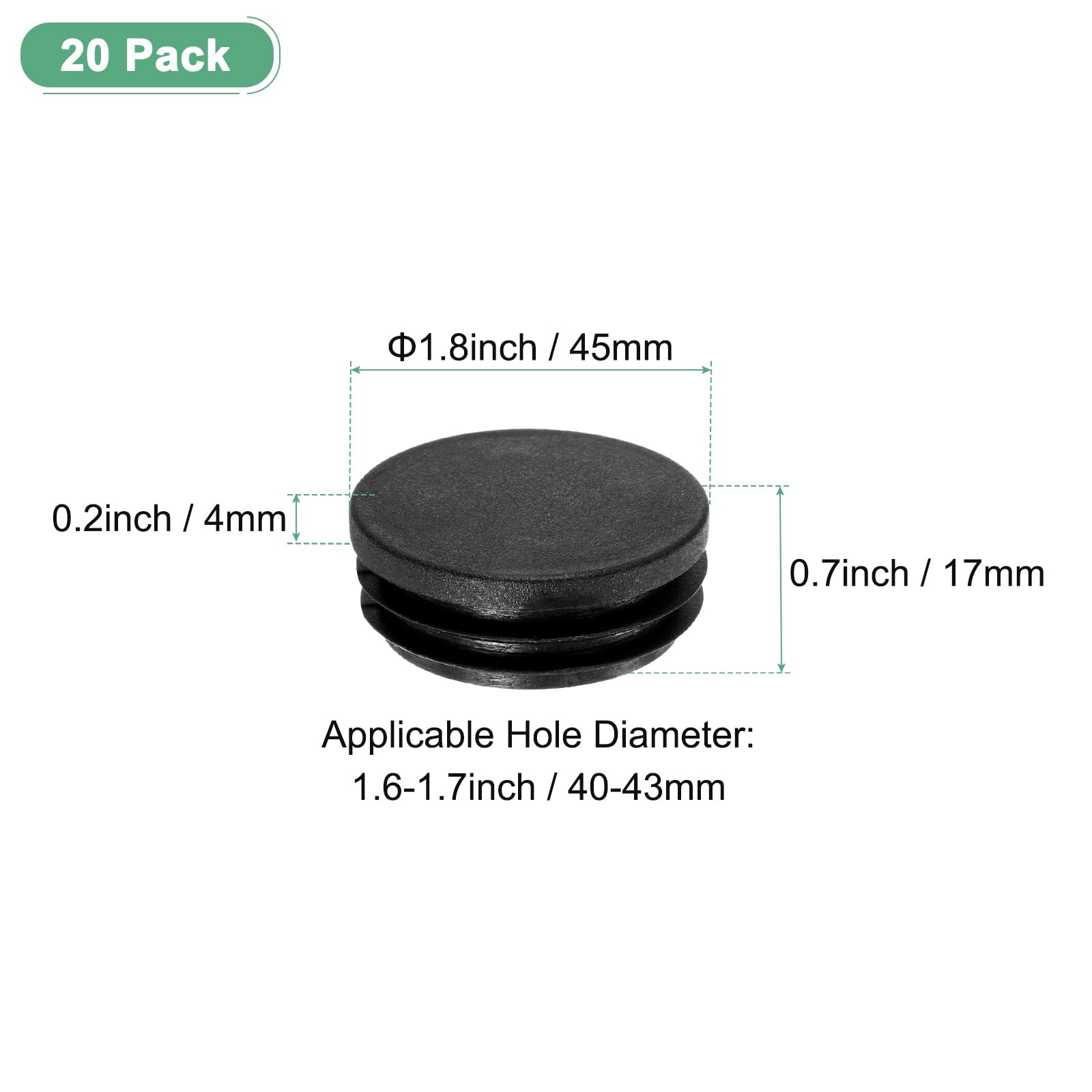 M METERXITY 20 Pack Round Plastic Plug - Image 3