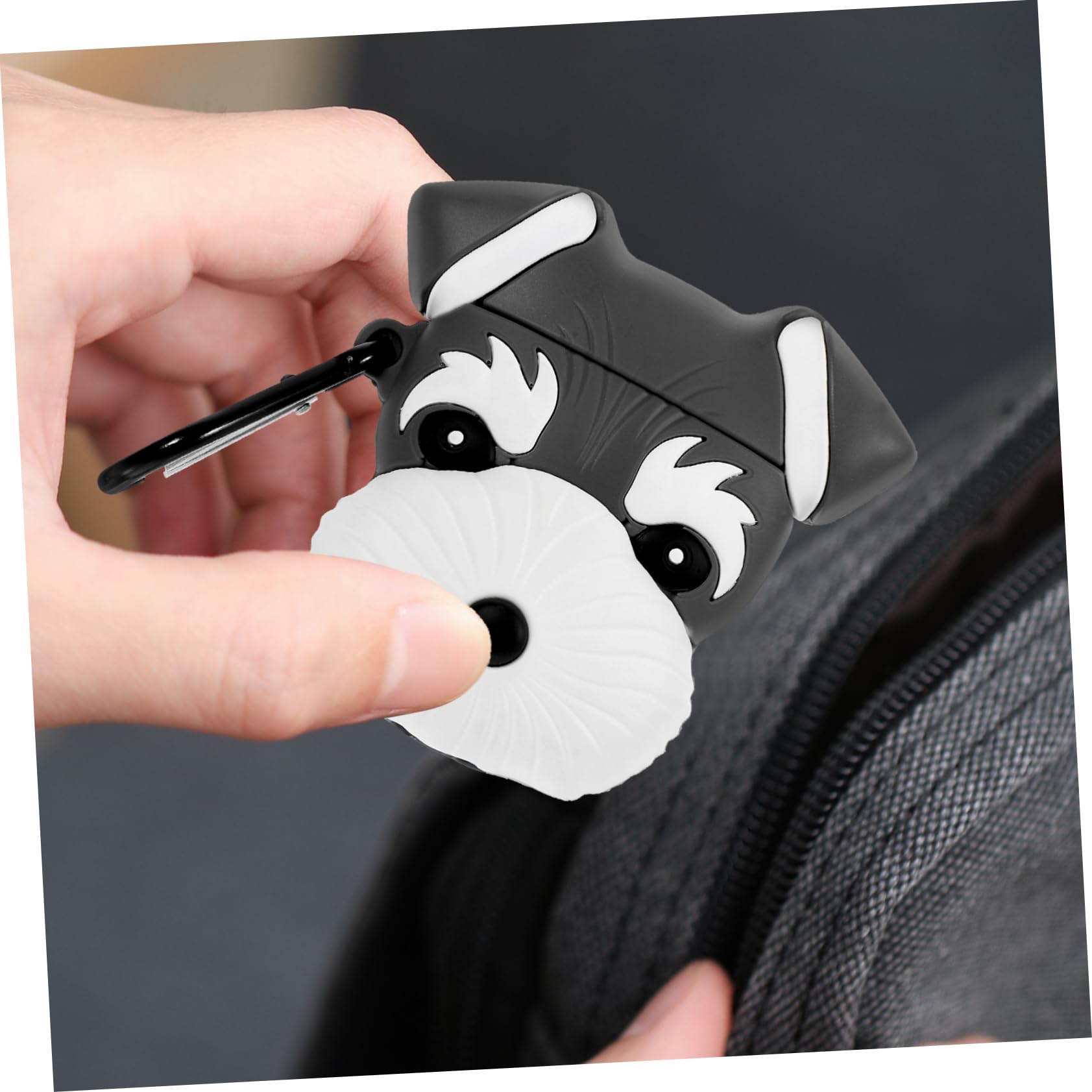 BESTonZON 3piezas Estuche De Silicona para Auriculares Diseño De Perro Sherry Protector Compatible Incluye Gancho Profundo