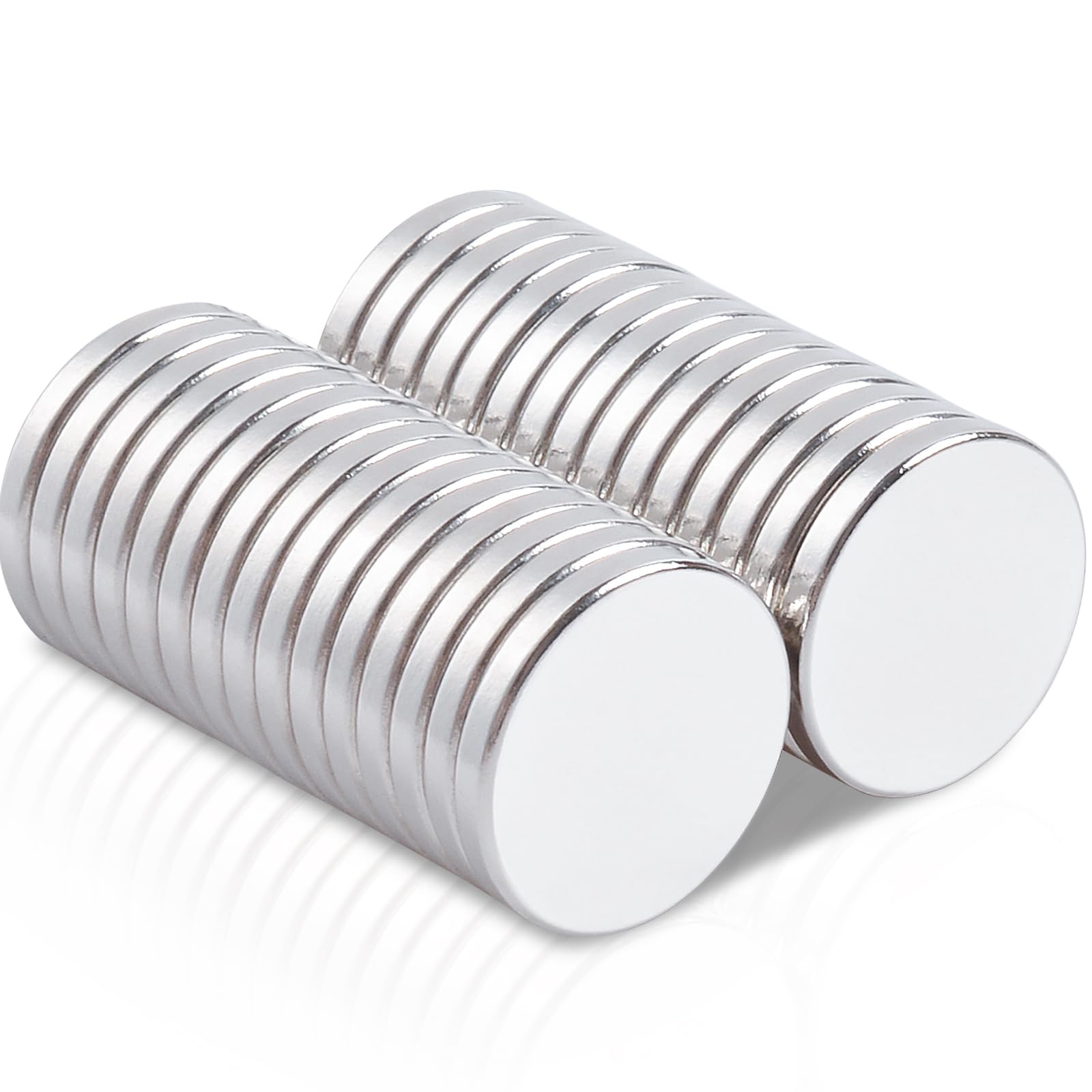 30 Pcs Small Magnets, 15 mm x 2 mm Fridge Magnets Small Strong Magnet Round, Neodymium Magnet for Whiteboards — image 1