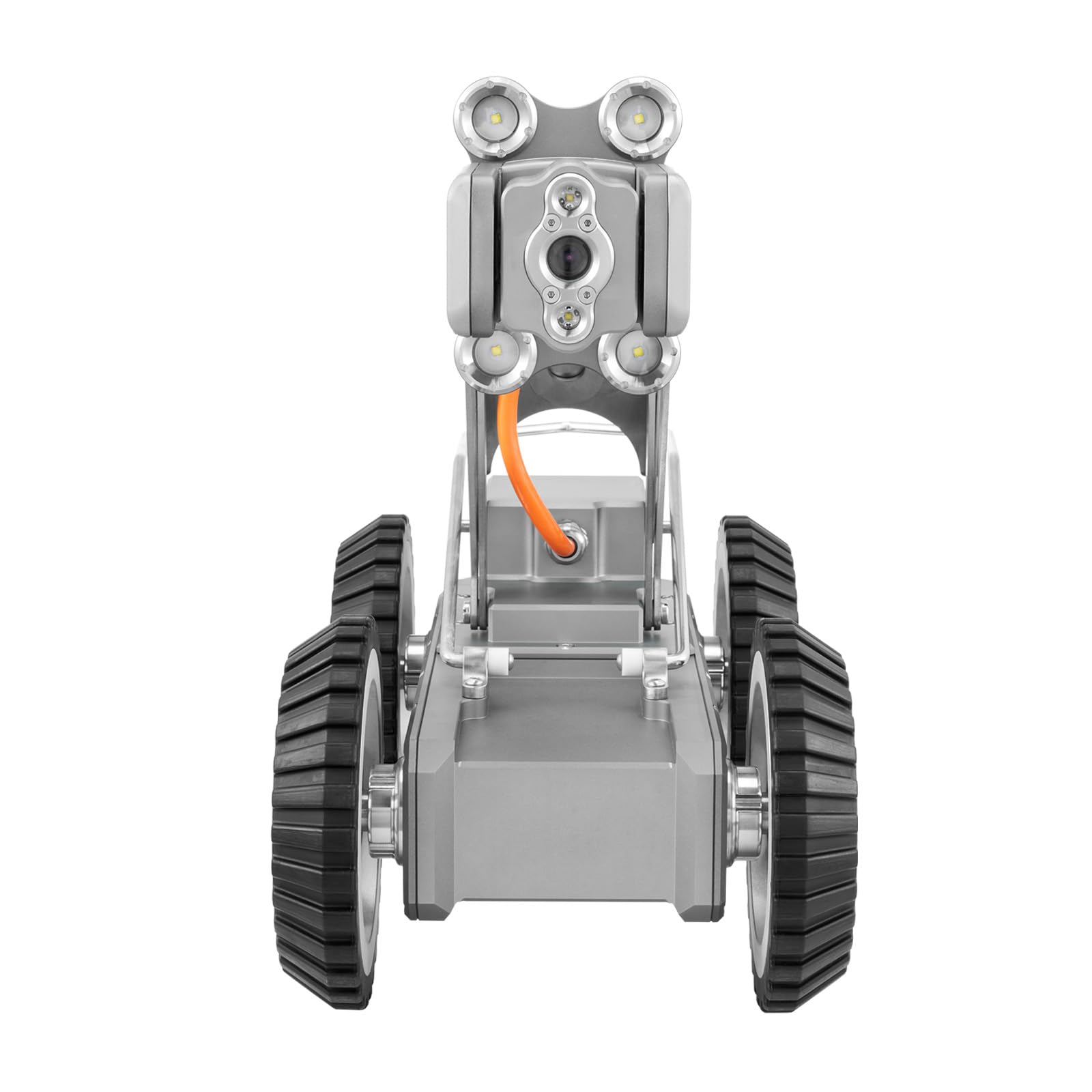 VEVOR Robot de Inspección de Tuberías de Alcantarillado, 120 m, Cámara Frontal y Trasera de 2 MP y Tableta Táctil, la de Plomería IP68 con Luces y Contador de Distancia para Tuberías Industriales