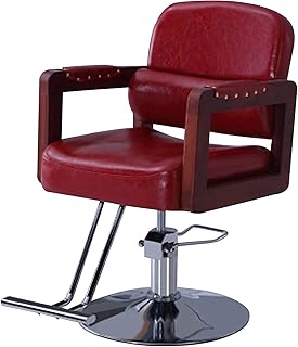 Salon Chair Hydraulic Chair for Business or Home, Salon Beauty Chair Barber Chair Salon Chair Styling Chair Salon Chair for Hair Stylist Hydraulic Barber Styling Chair (420 lbs) (Color : Red) (Red) (