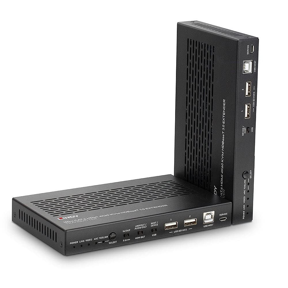 Lindy 100M Cat.6a Hdmi 4K60. Audio. Ir And Rs-232 Hdbaset 3.0 Kvm Exte