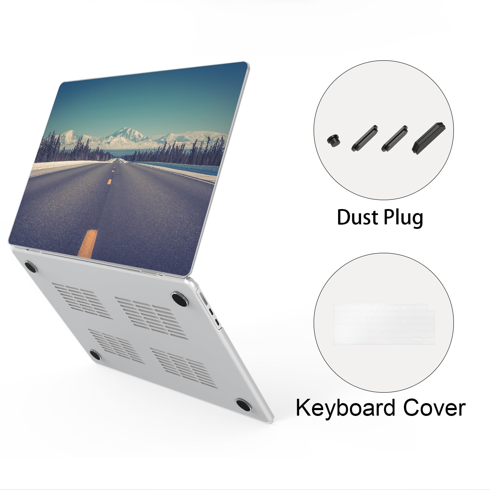 TeDaWen Coque Rigide Compatible MacBook Air 13.6 Pouces 2025-2022 M4 M3 M2 A3240 A3113 A2681 - Motif Fleurs