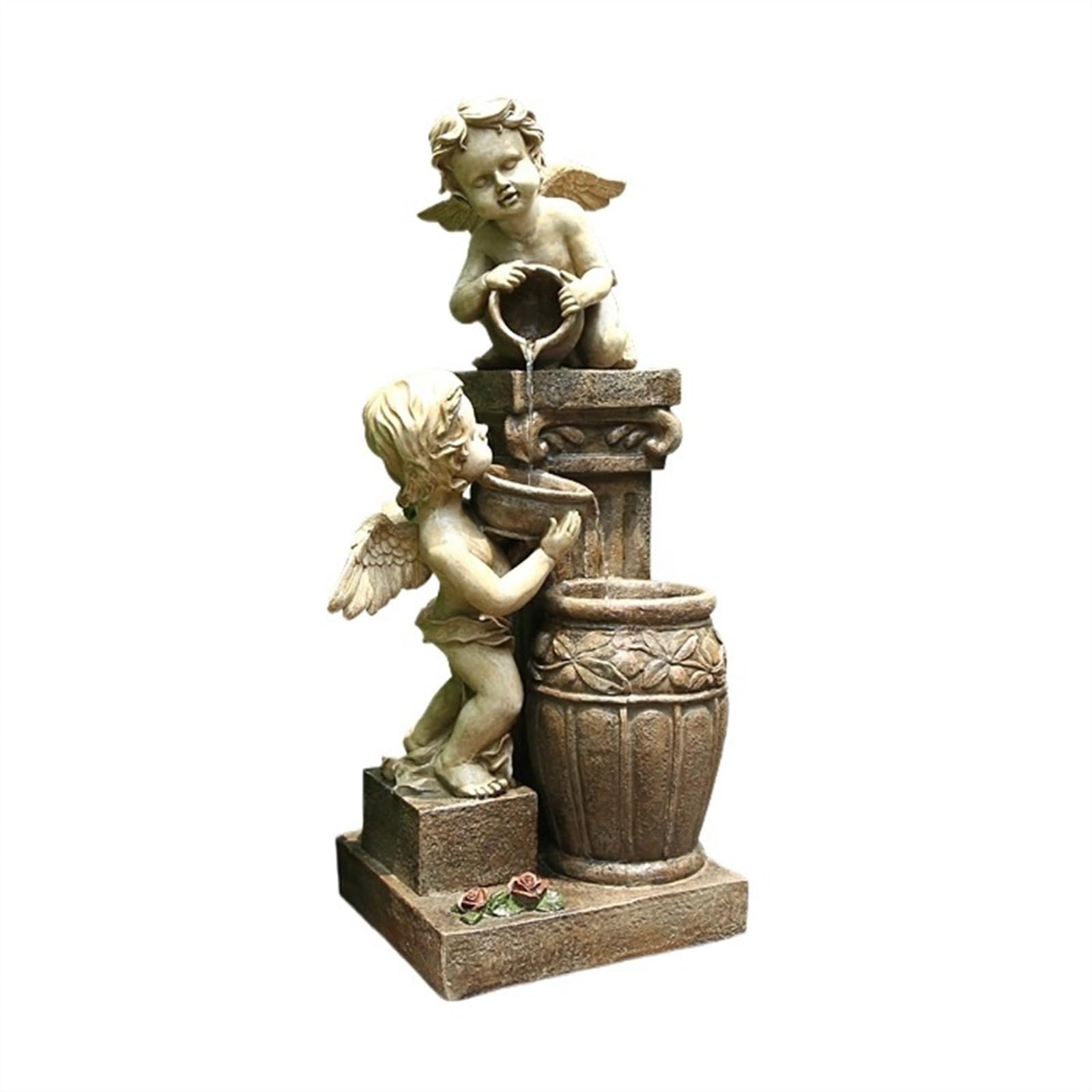 Jingzai202405 Indoor Floor Fountain Angel Fountain Landscape, Outdoor Water Decoration, Garden Layout Courtyard Water Landscape Decoration Water Fountain(S)