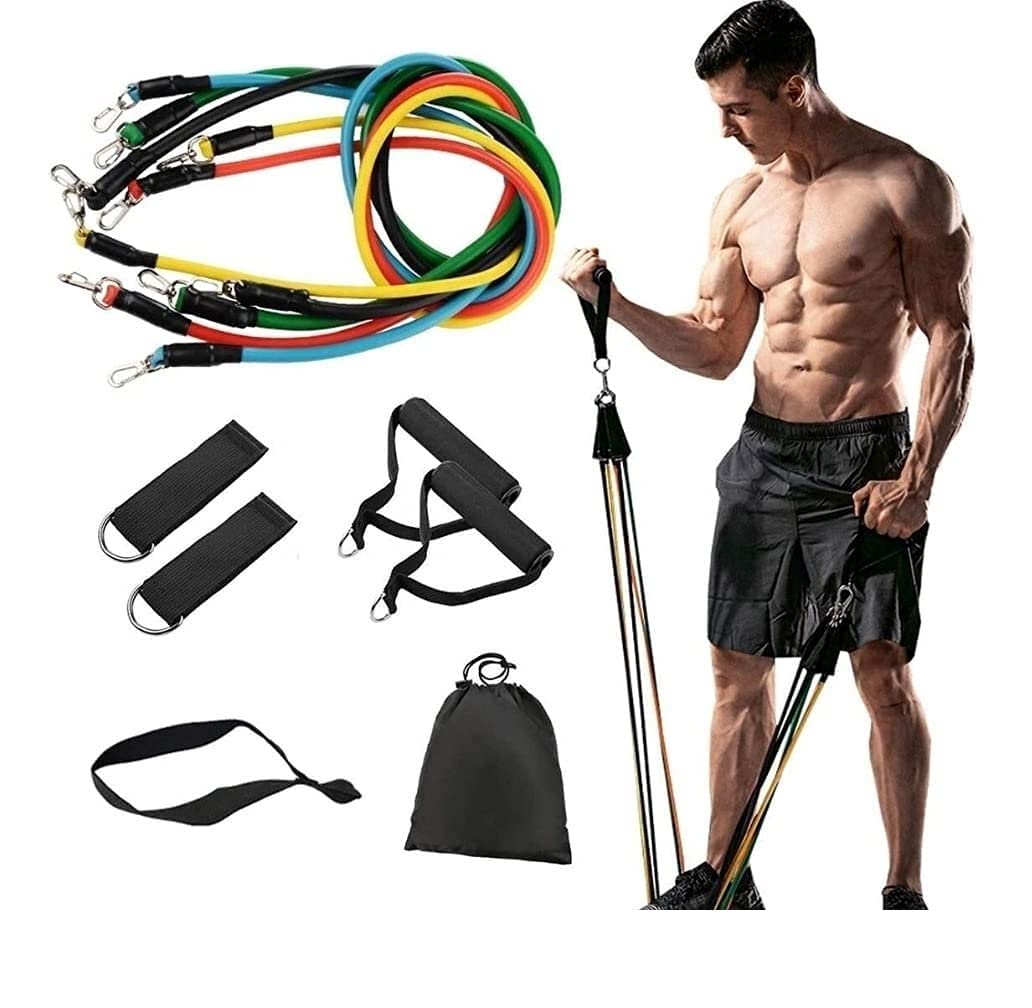 SPIRO Resistance Band Or Toning Tube with Foam Handle for Squats, HIPS, Legs, Butt, Glutes and Heavy Workouts Physical Therapy, Rehab, Stretching, Home Fitness
