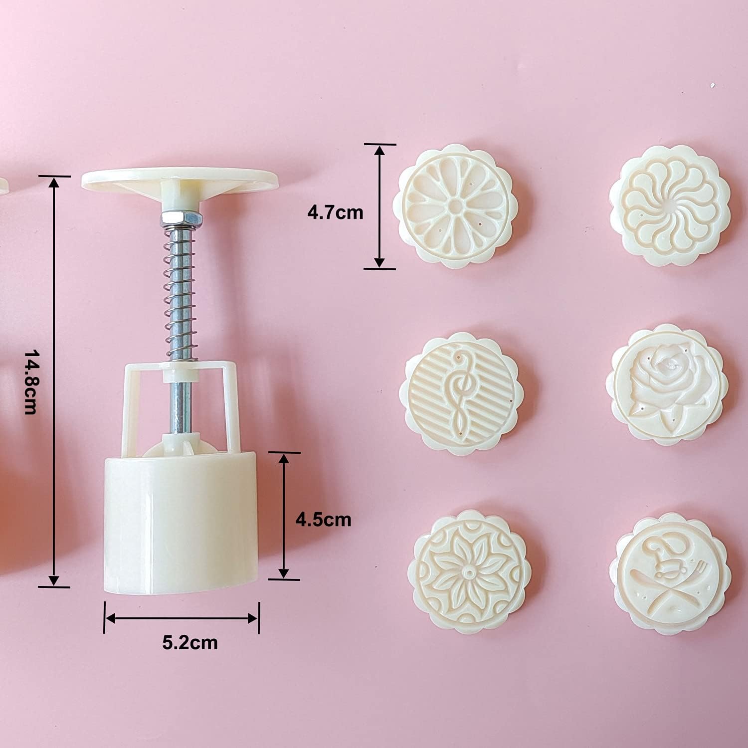 14 PCS Bath Bomb Mold Set Includes 2pcs Bath Bombs Press and 12pcs Different Pattern Stamps for Making DIY Bath Bombs Tools (Style 1)