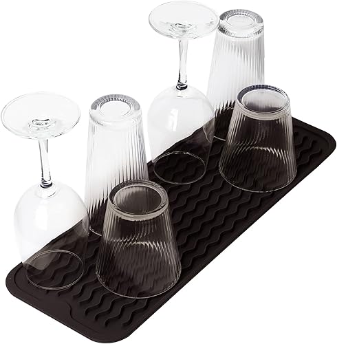 Miniatura 7 de ZLR Tapete de silicona para secar platos para encimera de cocina, tapete ecológico de secado rápido, fácil de limpiar, tapete de secado multiuso,