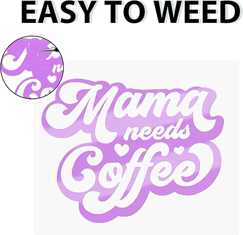 Miniatura 2 de Lya Vinyl Vinilo permanente morado claro para Cricut, rollo de vinilo adhesivo morado claro de 12 pulgadas x 8 pies para Cricut, Silhouette,