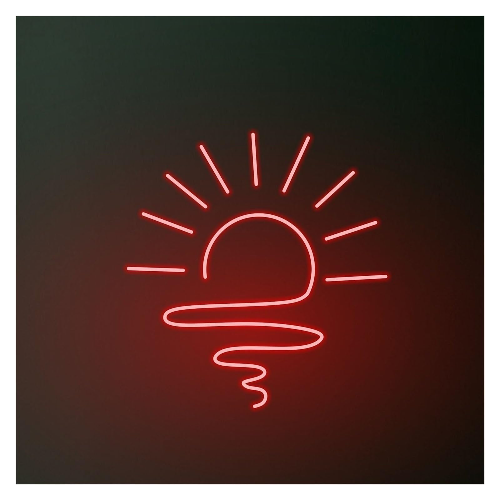RONGCH Hanging Art Neon Signs Sunset Neon Sign, Suitable for Home Wall Decor with Brightness Adjustable 45cm(B)
