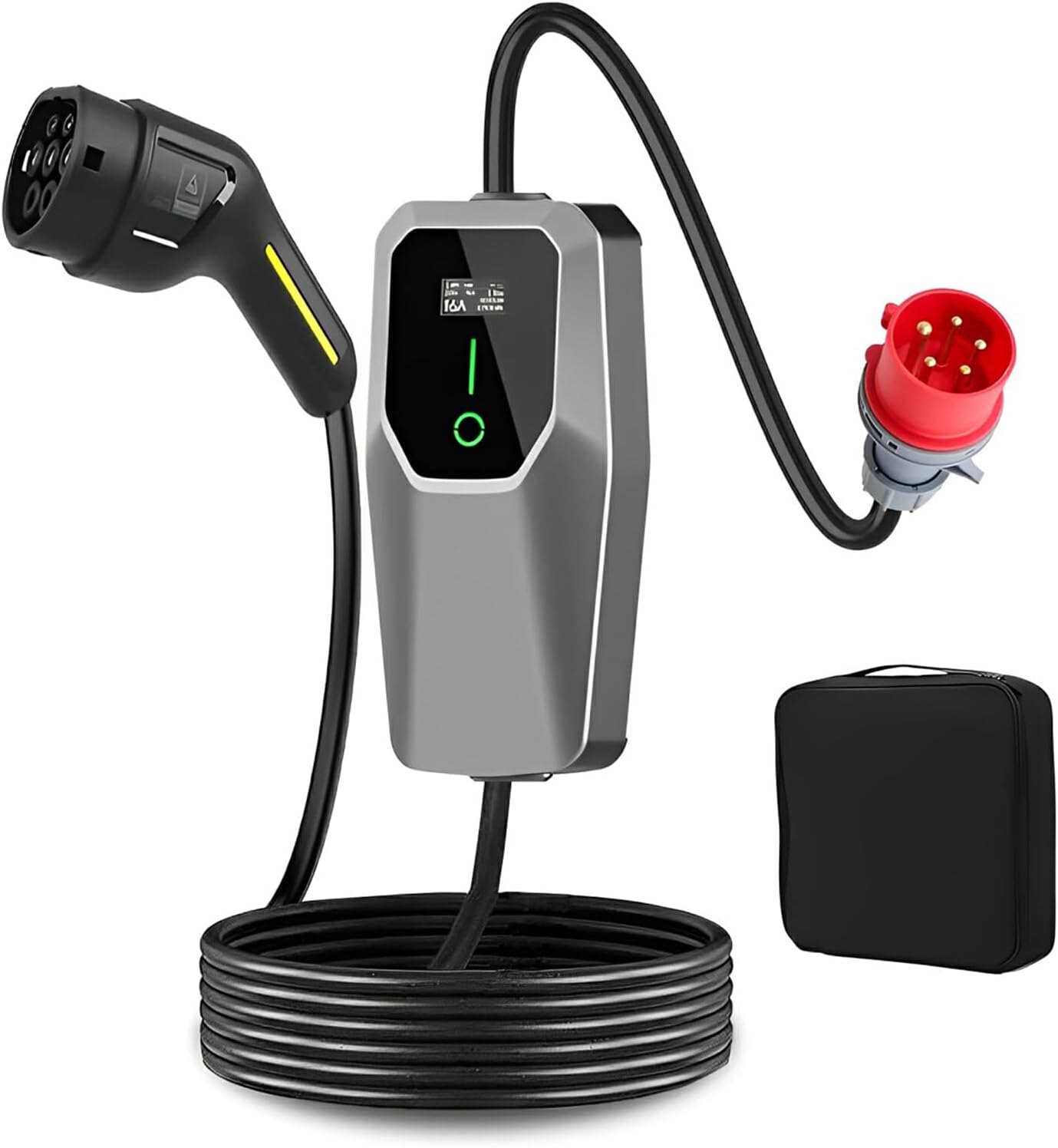 EDHUUJSI ABS 11 KW EV 充電器タイプ 2 充電器ポータブル EV 充電器 EV 充電ケーブルタイプ 2 調整可能