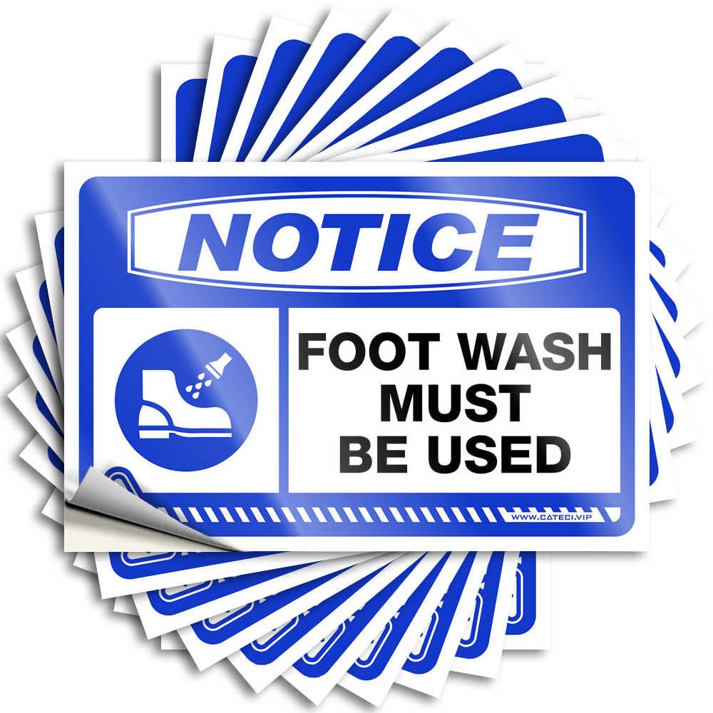 Notice Foot Wash Must Be Used Tattoos Friends Self Adhesive | Motivational Bottle Vinyl Sticker Pack for Essentials(8X12CM)