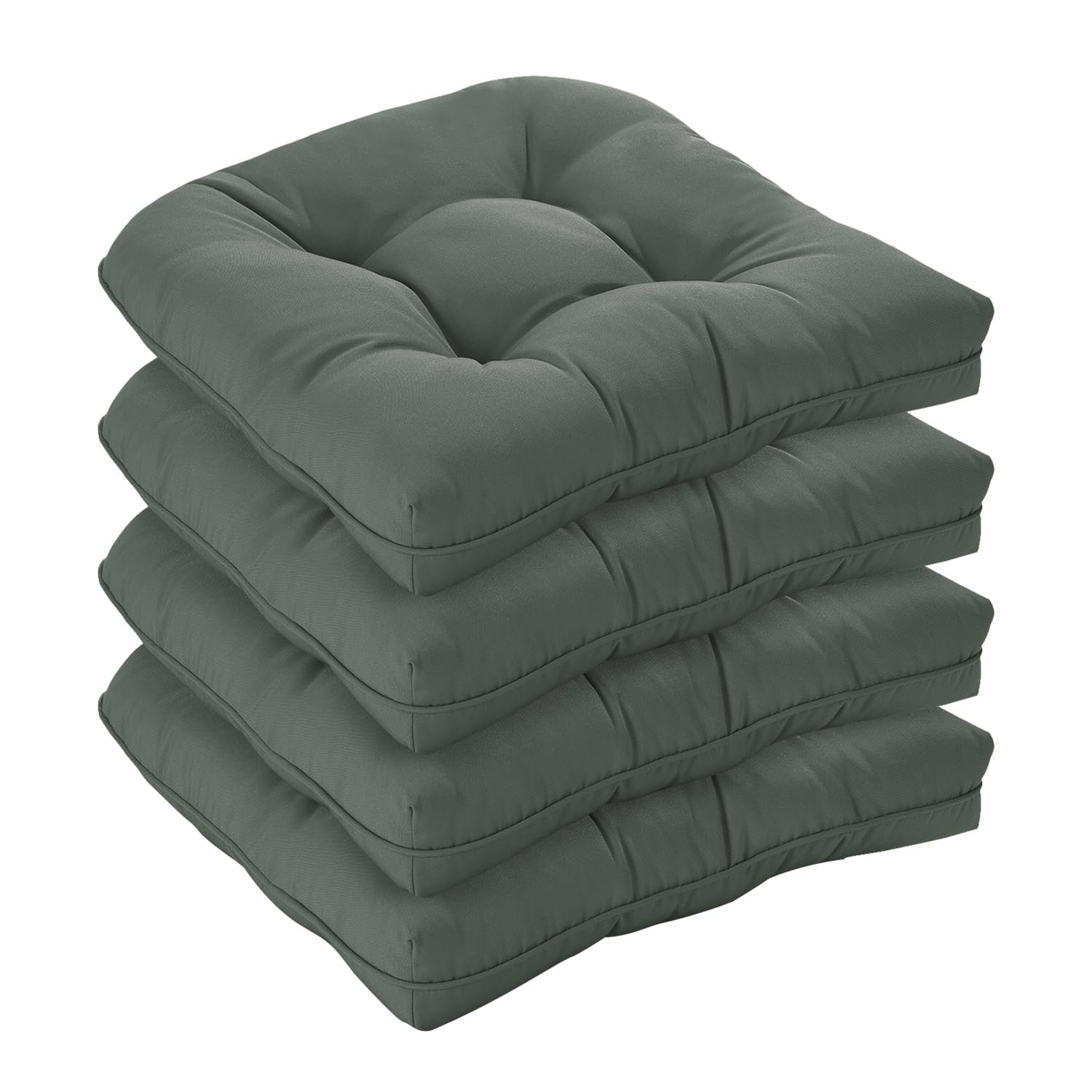 LOVTEX Indoor/Outdoor Tufted Seat Cushions for Patio Furniture Set of 4