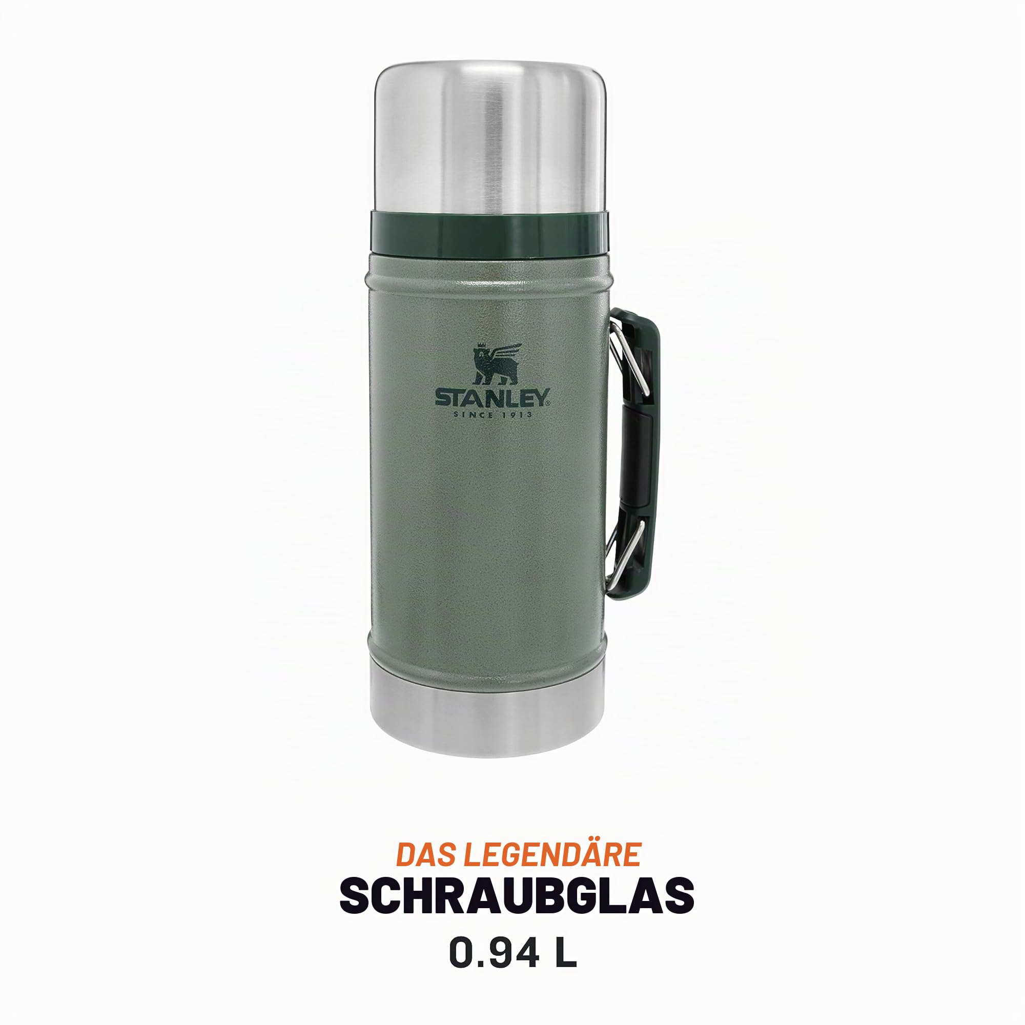STANLEY 1913 Classic Legendary Thermobehälter Für Essen - Hält 15 Stunden Heiß Oder 18 Stunden Kalt - Edelstahl Warmhaltebehälter - BPA-Frei - Spülmaschinenfest