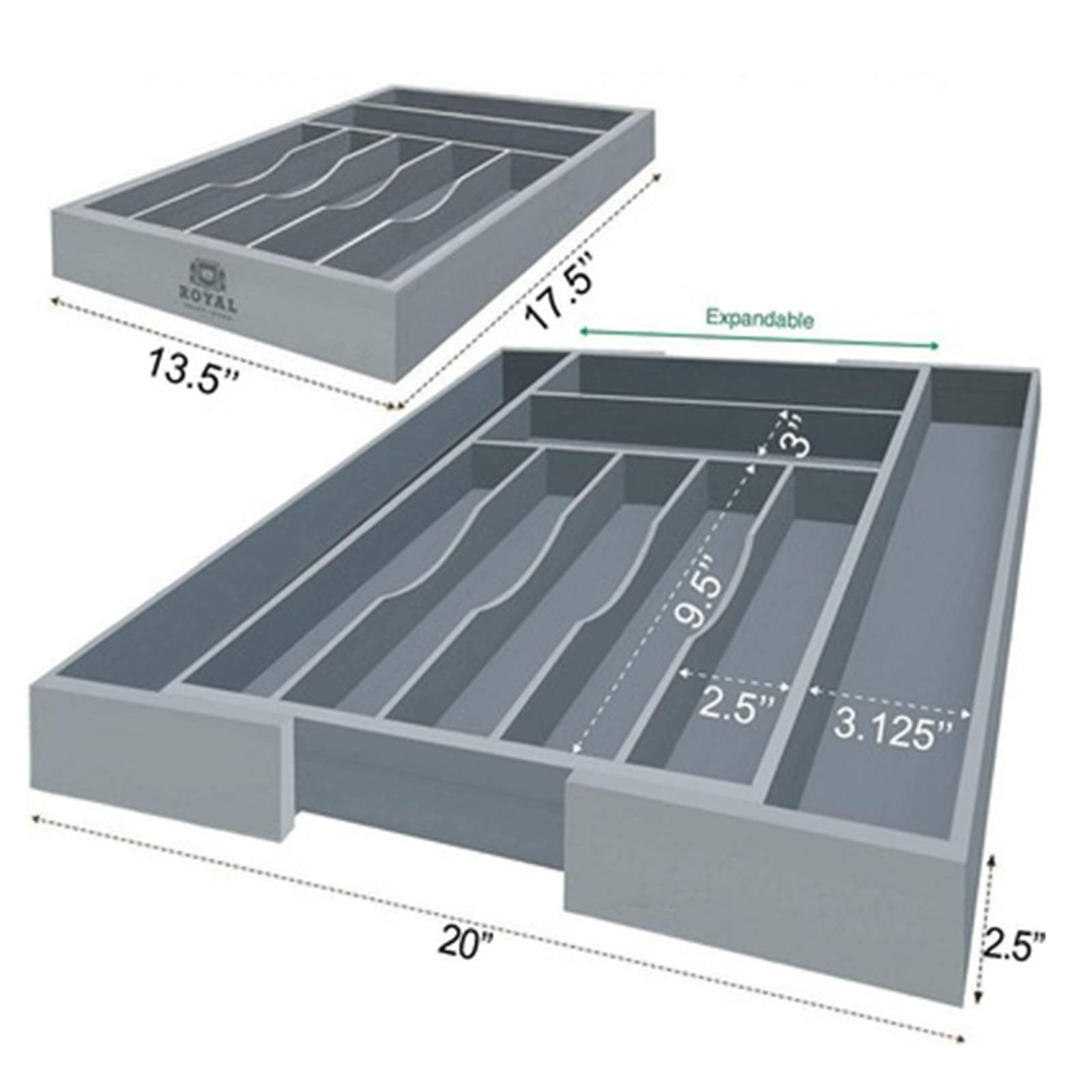 Generisch Dieses Bestecktablett, der ausziehbare Besteckkasten mit Schublade, der Besteckschubladen-Organizer mit 7-9 Fächern, das Besteckhalter-Tablettgestell