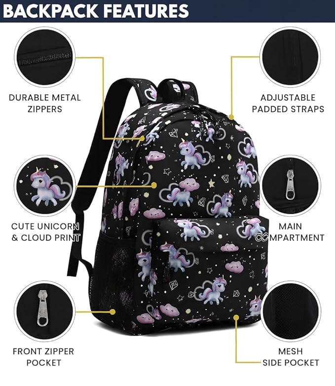 Image of College bag for girls and boys, Office Bag for Men & Women, 15.6 Inch Laptop Backpack, Water Resistant & Lightweight School and Tuition Bag, 2 Compartments with Bottle Holder