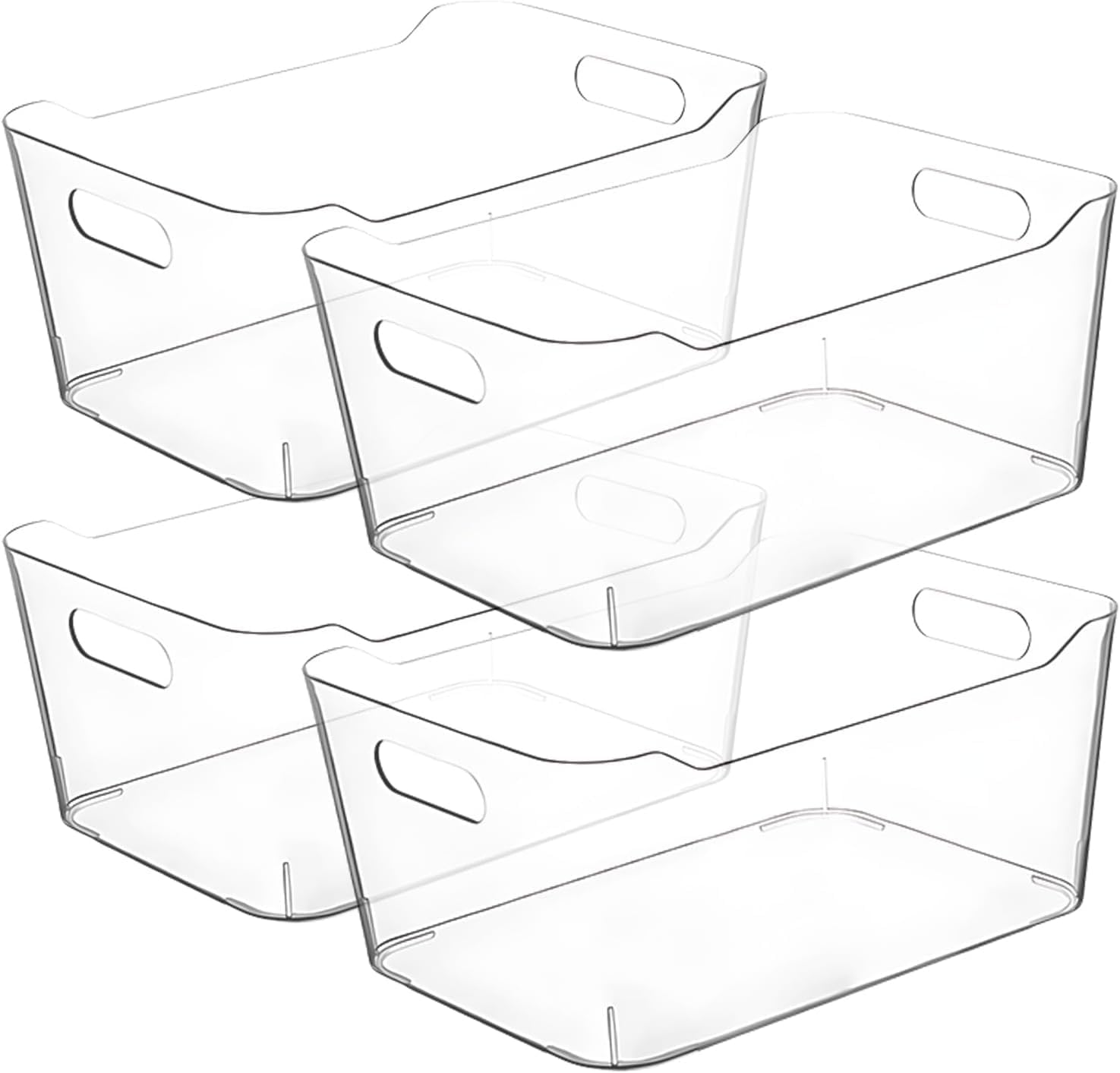 Extra Large Clear Plastic Storage Bins for Home & Kitchen Organization Extra Large Clear Plastic Storage Bins for Home & Kitchen Organization