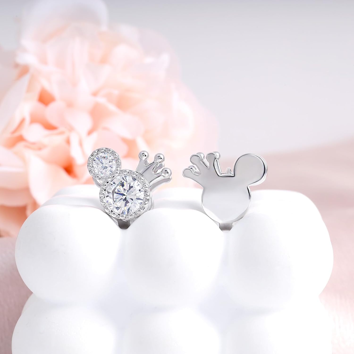 Sterling Silver Trendy Mouse Earrings for Women Dainty Huggie Hoop Earring Hypoallergenic Jewelry Birthday Gift for Women - Image 6