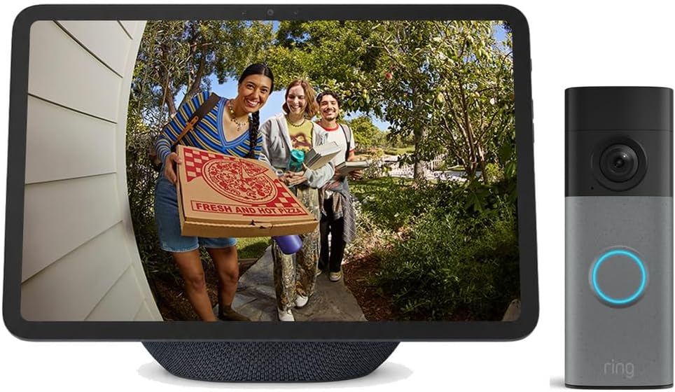 Amazon Echo Show 11 with Ring Battery Doorbell Bundle - 11" Full-HD Display with Alexa+ & Retinal 2K Doorbell with 6x Enhanced Zoom