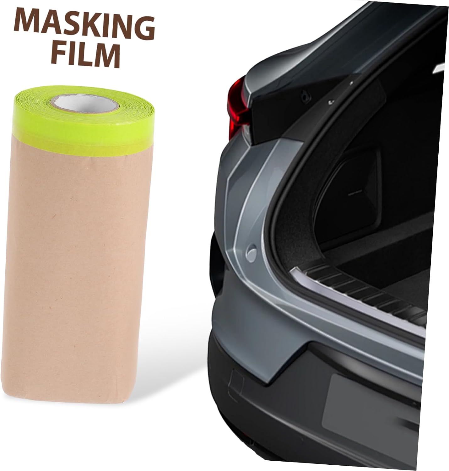 Semi Masking Paper Roll for Automotive Painting, Brown 5 Pack