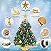 AGIRL Tabletop Christmas Tree 22 Inch Mini Artificial Christmas Tree with 30 LED String Lights, Star Tree, Tabletop Small Xmas Tree for Holiday Indoor DIY Christmas Decor