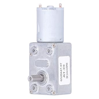 Mini Turbine Reducer, Low Noise Self Locking High Torsion Electric Gearbox Motor with Governor All Metal Gear for Robots Electronic Locks(24V20RPM)