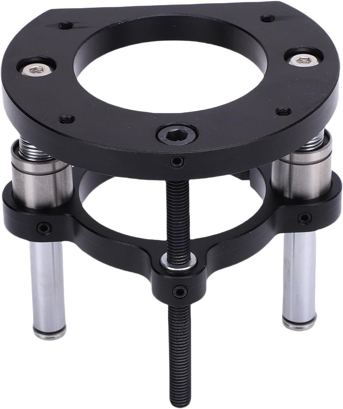 Router Lifting Base with Hand Crank 2 Jaw Clamping Aluminum Alloy Stainless Steel Construction Fits Small Trimming Machine for Slotting Chamfering Mortising Woodworking Projects