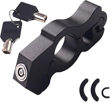 CYDZSW Motorcycle Lock Anti Theft,Motorcycle Grip Brake Throttle Locks,Moped Grips Security Heavy Duty Anti Theft LockBlack