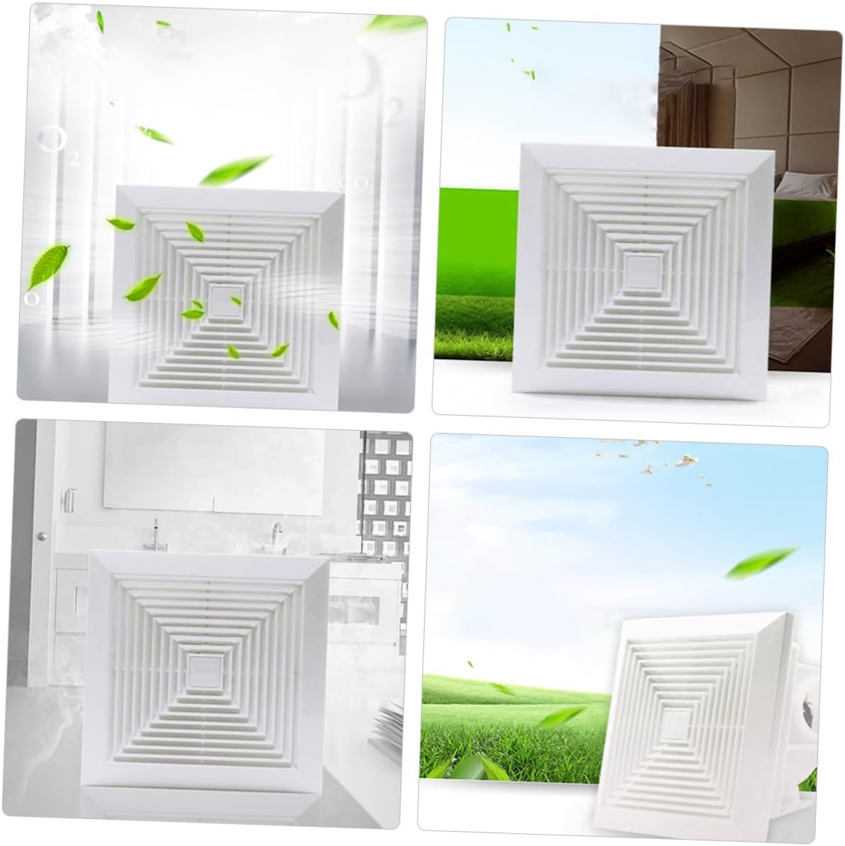 NUOBESTY Powerful Silent Bathroom Exhaust Fan 8-inch 40w Ventilation Fan for Kitchen and Bathroom with 20x20cm Cutout, Household Air Ventilation