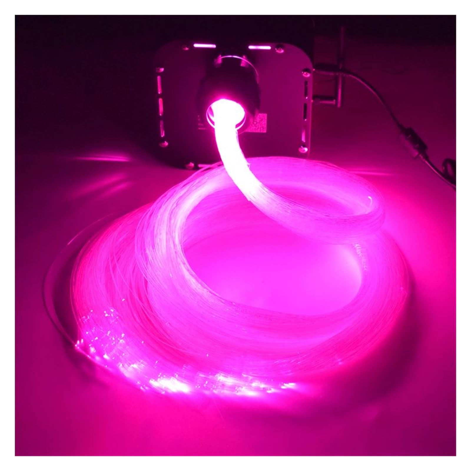 Światłowodowy zestaw oświetleniowy, Twinkle 50W APP Control Światłowodowe światło LED z pilotem dotykowym,Wytrzymały(Only LED light)