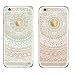 EVERMARKET(TM) 2 Pack of iPhone 5C TPU Case, Flower Floral Beautiful Pattern Soft Rubber TPU Case Cover and 1 Stylus Pen for Apple iPhone 5C (Mint&Pink Mandala Totem)
