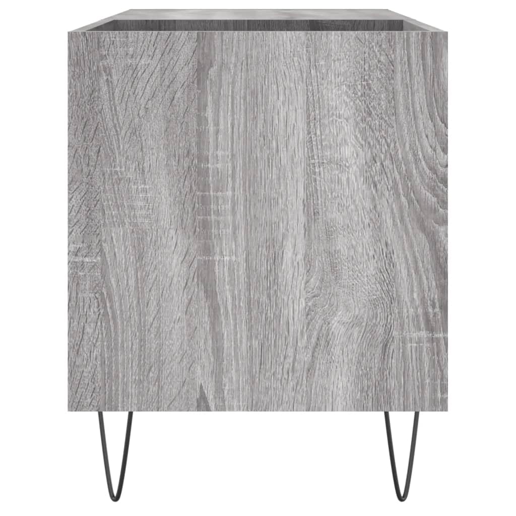Hothingwell Sonoma - Armario para discos de vinilo (85 x 38 x 48 cm, madera de ingeniería, mueble de almacenamiento LP con tapa robusta y patas de hierro