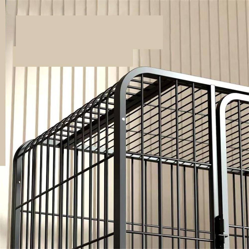 buda dla psów Czarno-biała klatka dla małego psa z zamkiem Coarse Comfort Dog Kennel Do użytku domowego(Biały)