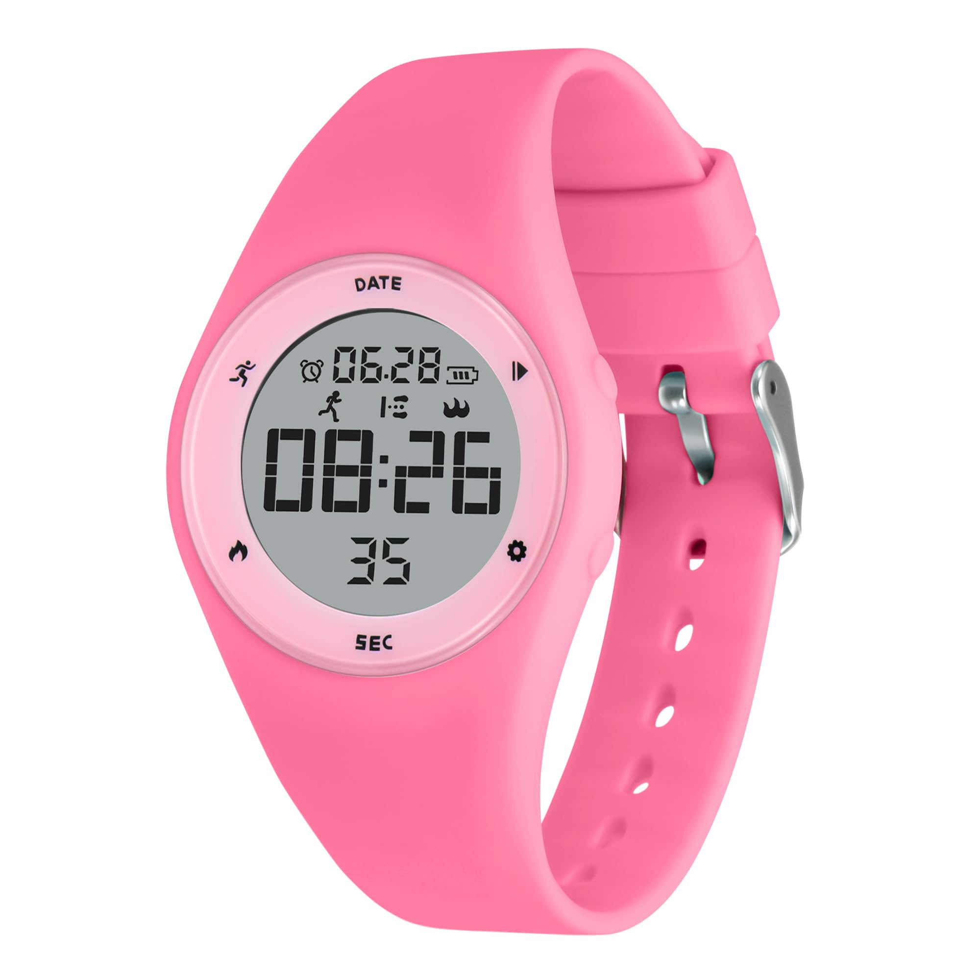 Kids Watches for Girls Boys Digital Sport Watch with Step Counter Pedometer Vibration Alarm Clock, No App Waterproof Fitness Tracker Kids Watch Boys Girls Teens Students Ages 5-16