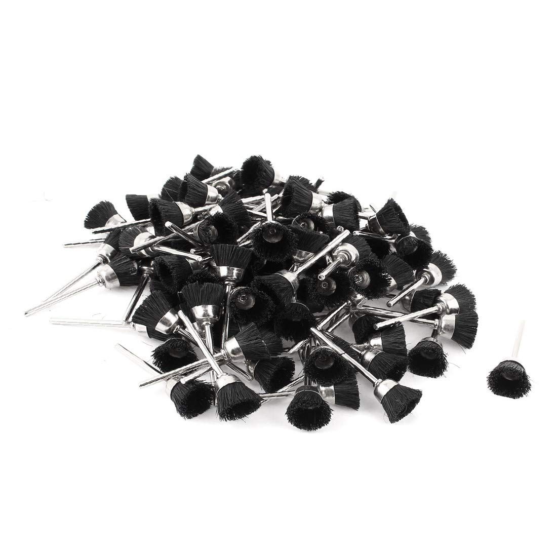 New Lon0167 100 Pcs Featured 3mm drill hole reliable efficacy 15mm Cup Shape Nylon Wire Polishing Brush for Rotary Tool(id:2fa 3a 54 3c1)