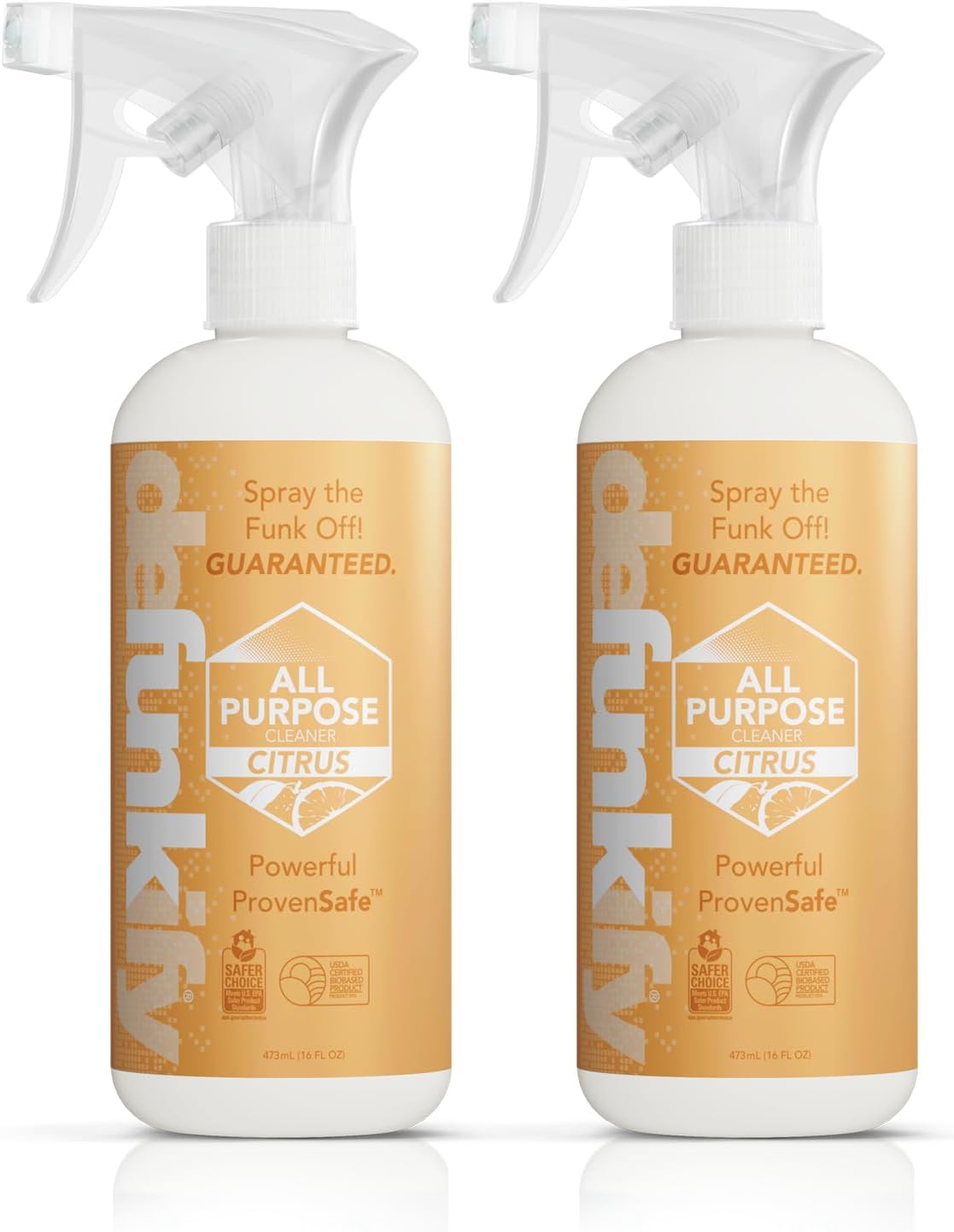 All Purpose Cleaner Spray, 16oz (2-Pack). ‘Citrus’ Essential Oil Multi-Surface Cleaner for Kitchen, Bathroom, Floor. ‘ProvenSafe’ Plant-Based Formula Concentrate Safe for Kids, Pets, Stone & Marble