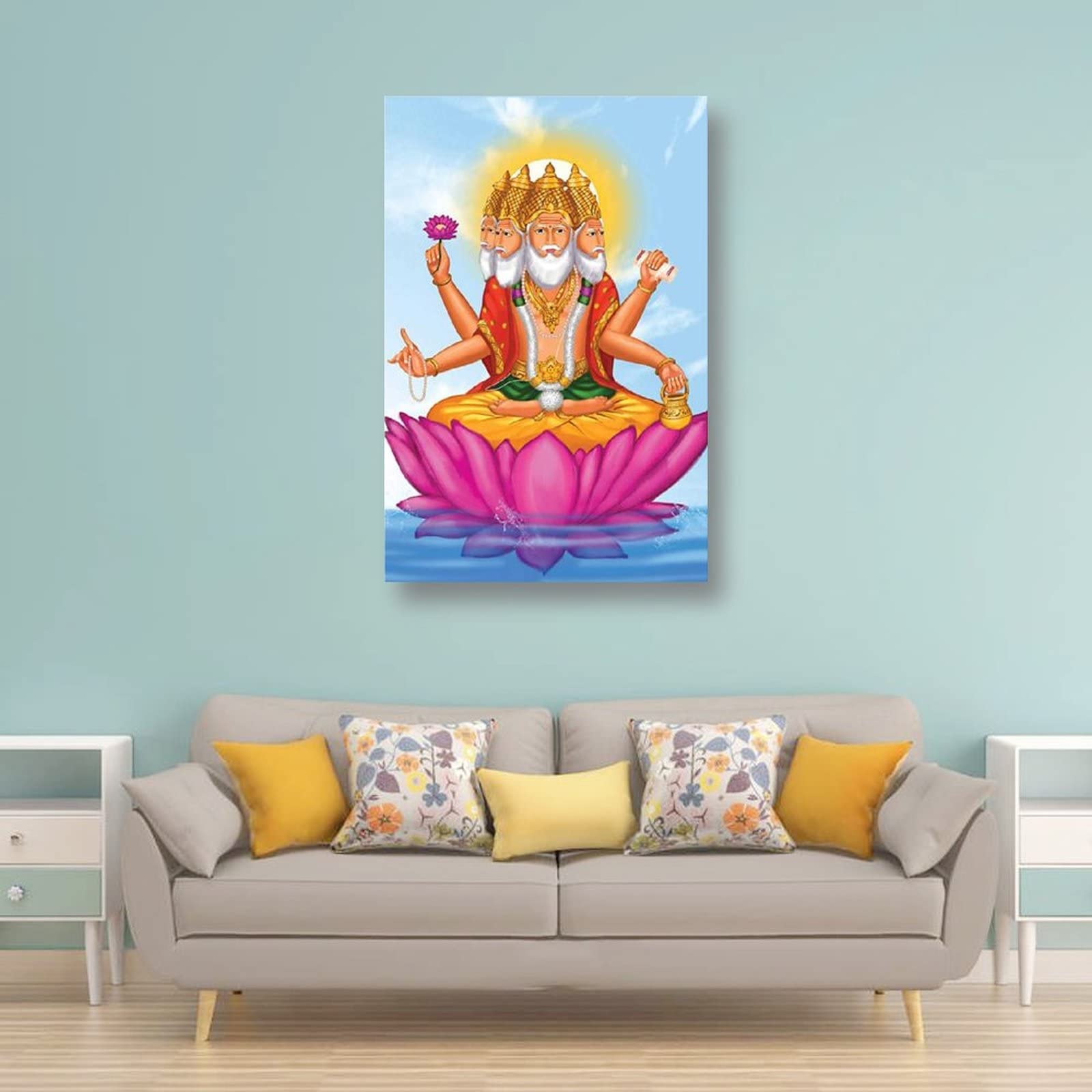 Amazon.com: Hinduism Brahma Poster Art Portrait India Room Aesthetic Poster  Print Art Wall Painting Canvas Posters Gifts Modern Bedroom Decor  24x36inch(60x90cm): Posters & Prints