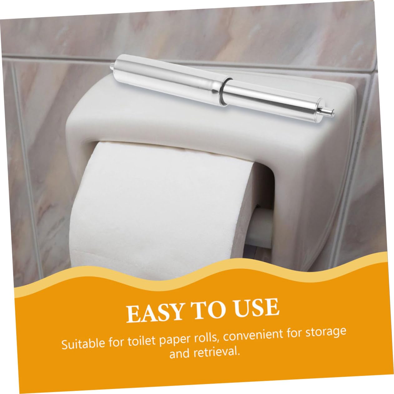 Set 4 Pezzi Portarotolo di Carta Igienica Rullo di Ricambio Retrattile in Pp Facile da Usare, Accessori per Bagno per Case e Hotel