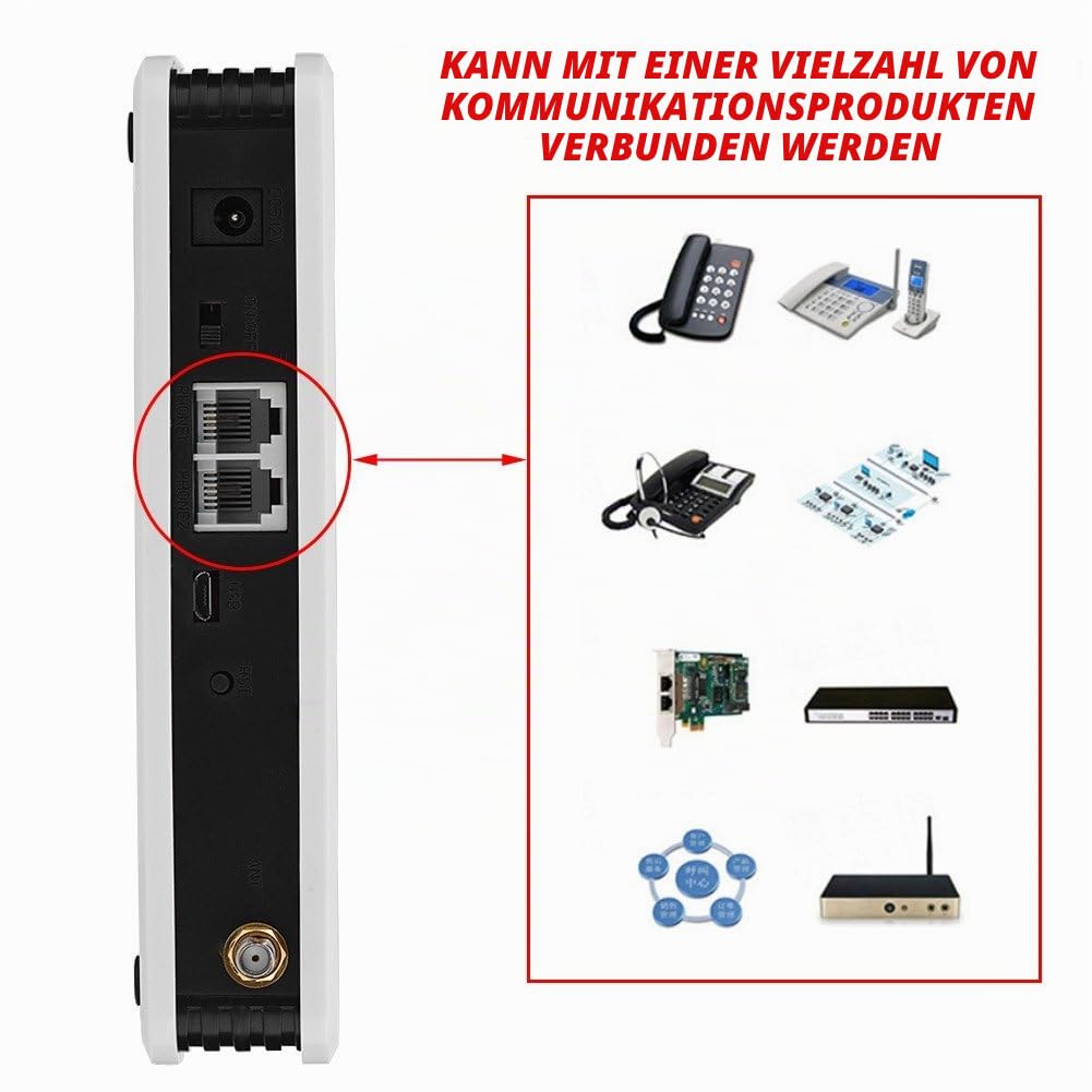 Fixed Wireless Terminal, GSM Gateway Wireless Telephone Box, Wireless Access Platform Verbinden Telefon Box Fest Wireless Terminal GSM 850/900/1800 / 1900MHz, für Telefon, Box, Alarm (EU)