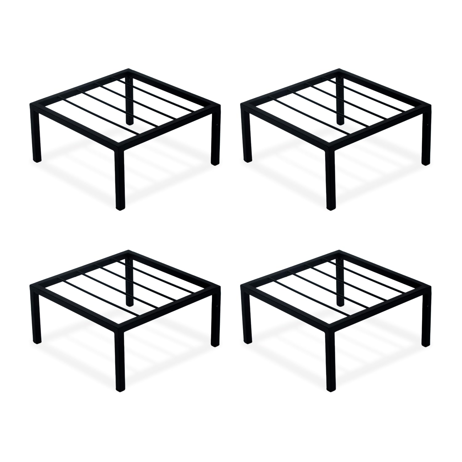 BonKaso Plant Stands - 2 Heavy Duty Metal Planters -12