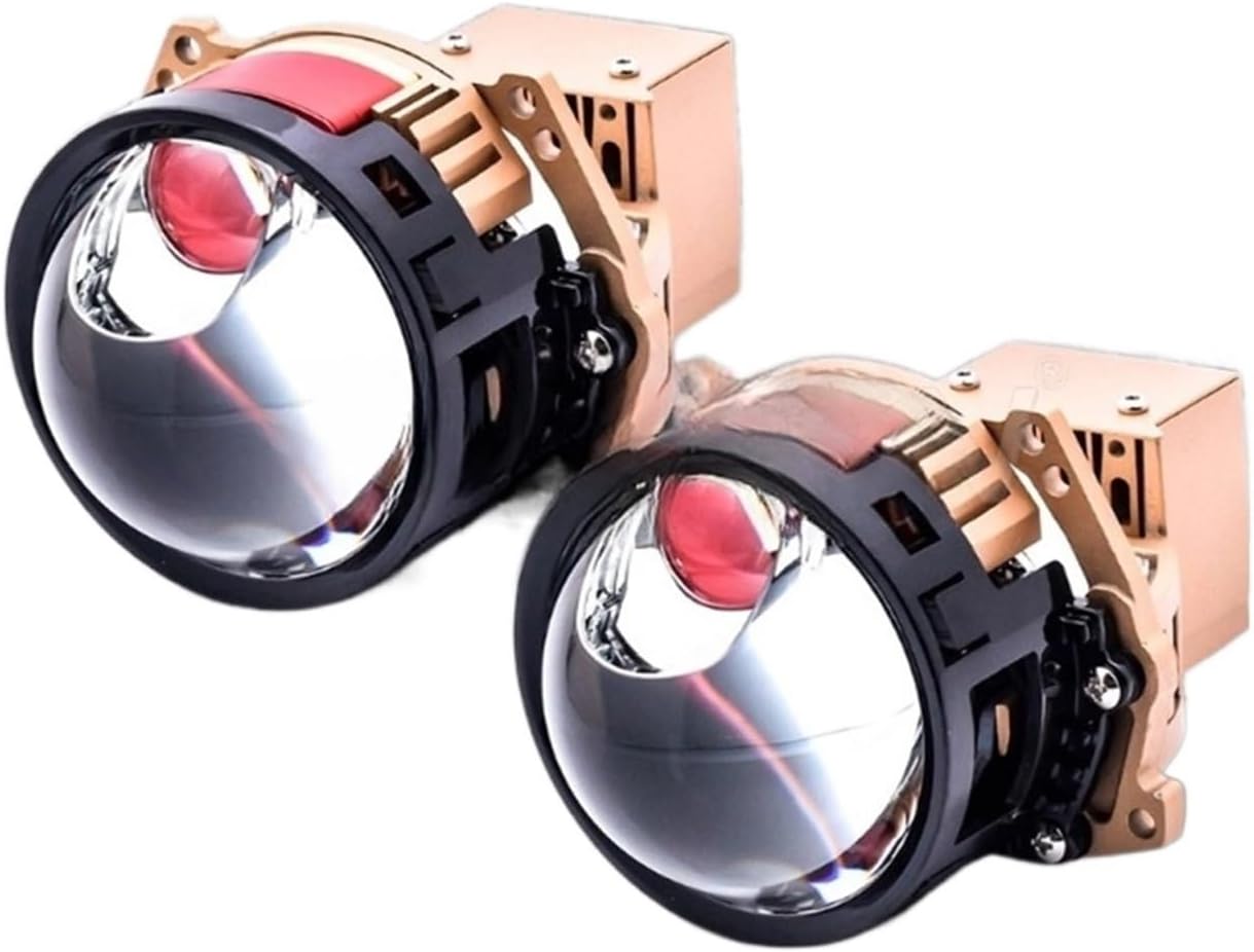 Sinolyn Laser Bi LED Module Projector Headlight Lens Hyperbolic LED Car Light Compatible with Hella 3R G5 69000LM 160W Car Accessories Color 1 Pair