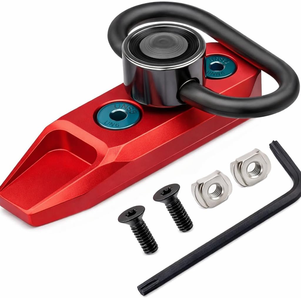 Alloy Red Tactical Modular Direct Attachment Quick Detach QD Sling Swivel Mount Kit-Push Button