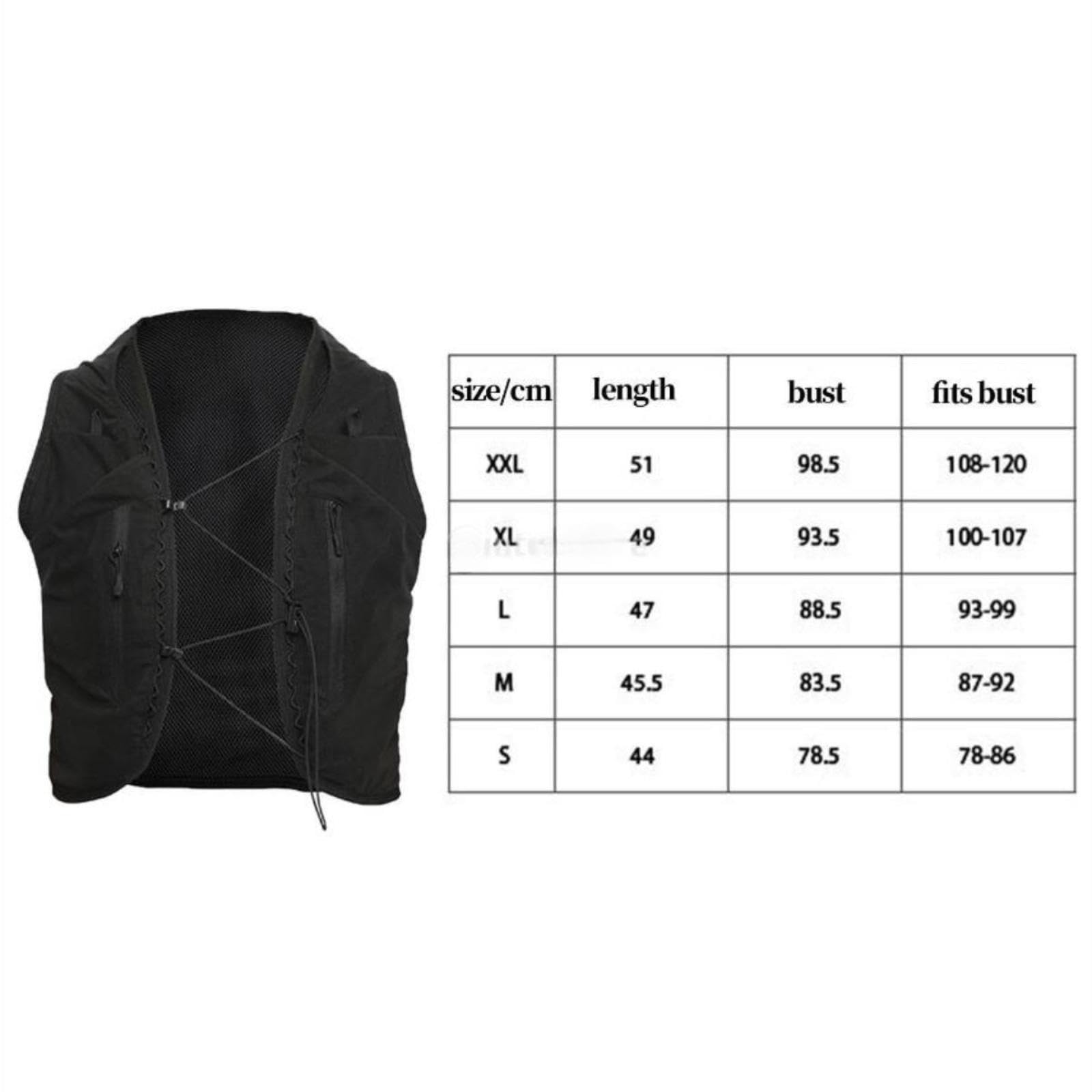Baoblaze Vest Sac D'Hydratation Sportif avec Deux Bouteilles Souples Polyester Léger Multiples Rangements Adapté à Course Escalade Cyclisme