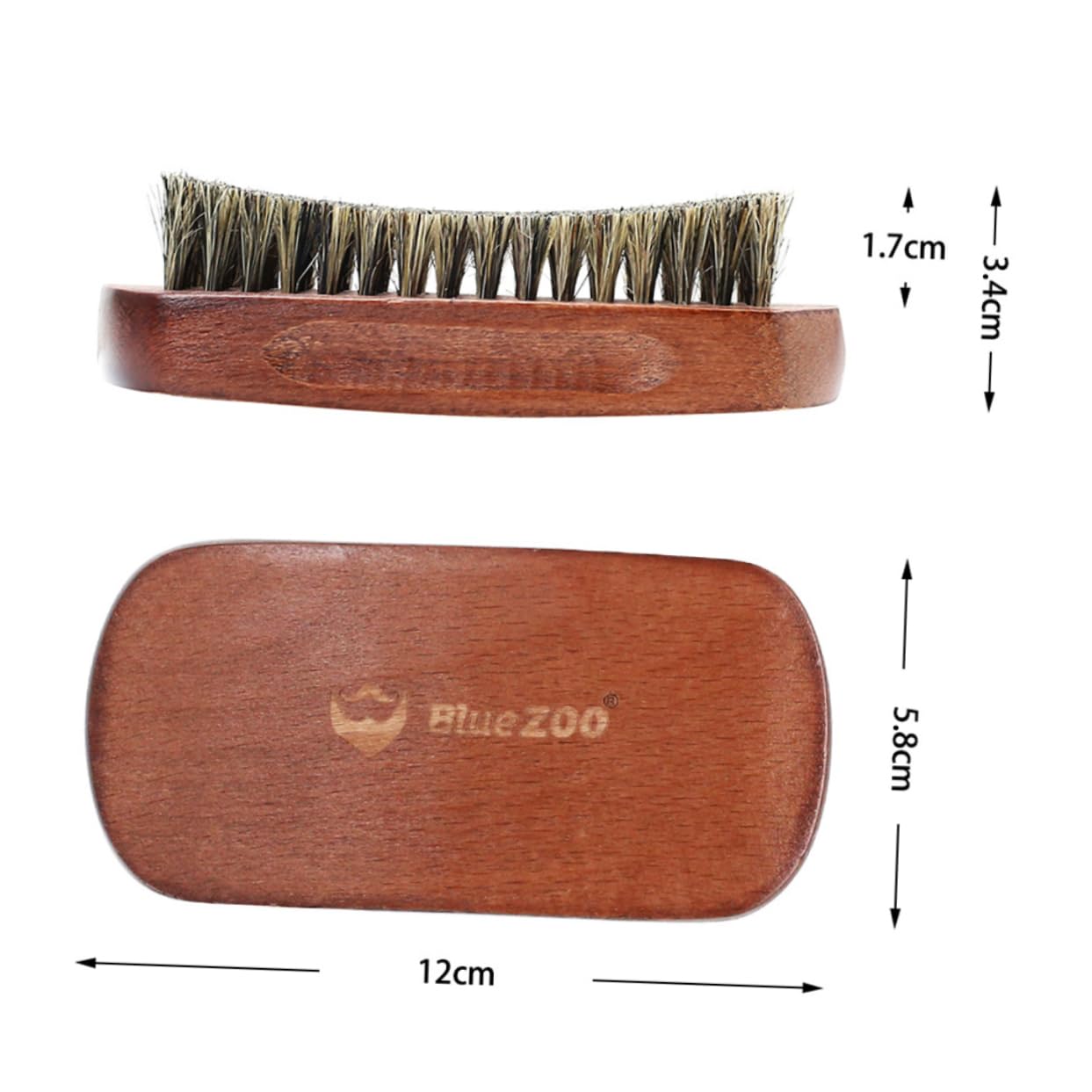 BESTYASH Curved Beard Brush for Men Beech Handle Beard Cleaning Accessory Promotes Growth Improves Hair Texture Durable Impact Resistant Design Brown
