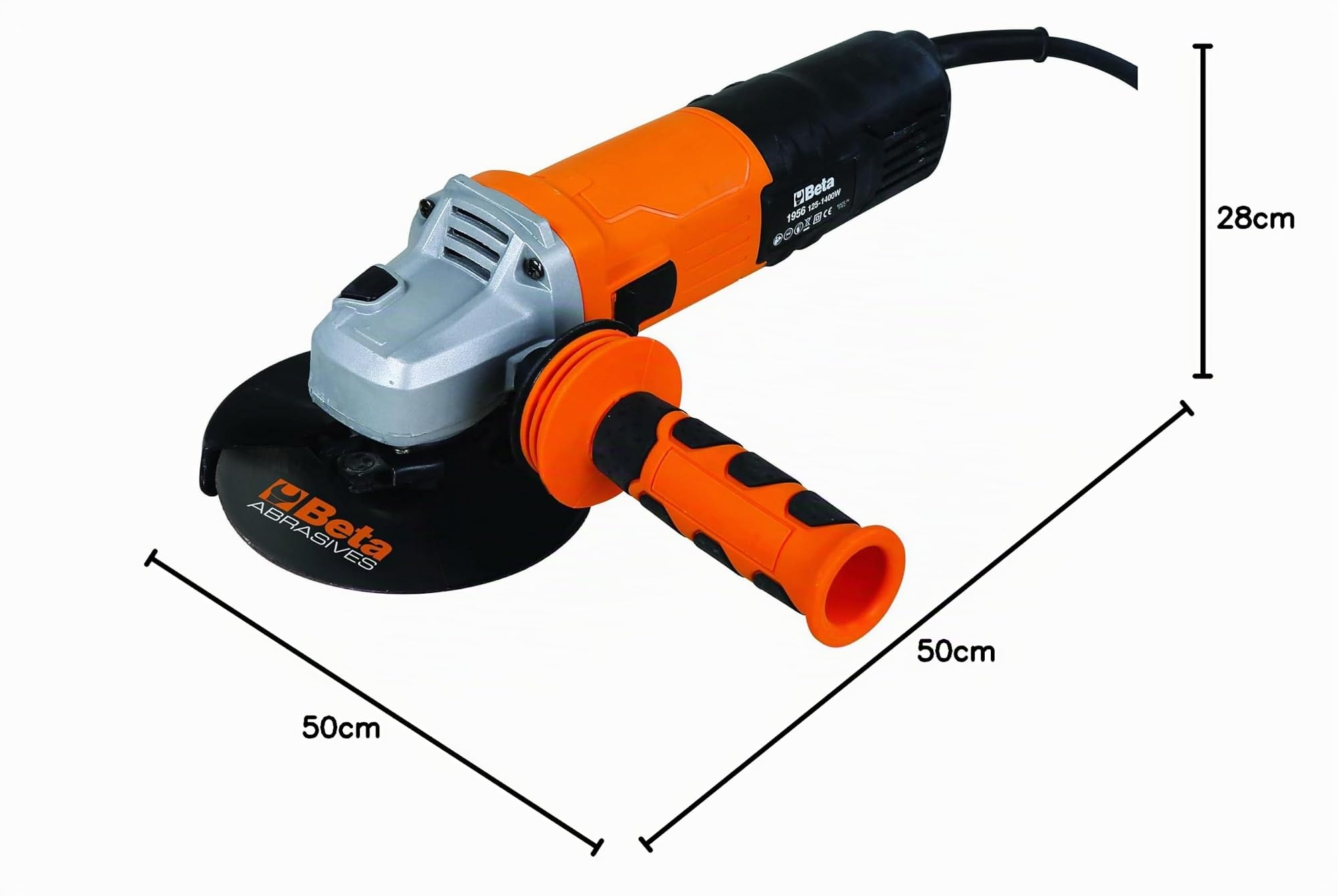 Beta 1956 125-1400W - Amoladora angular para discos ø 125 mm